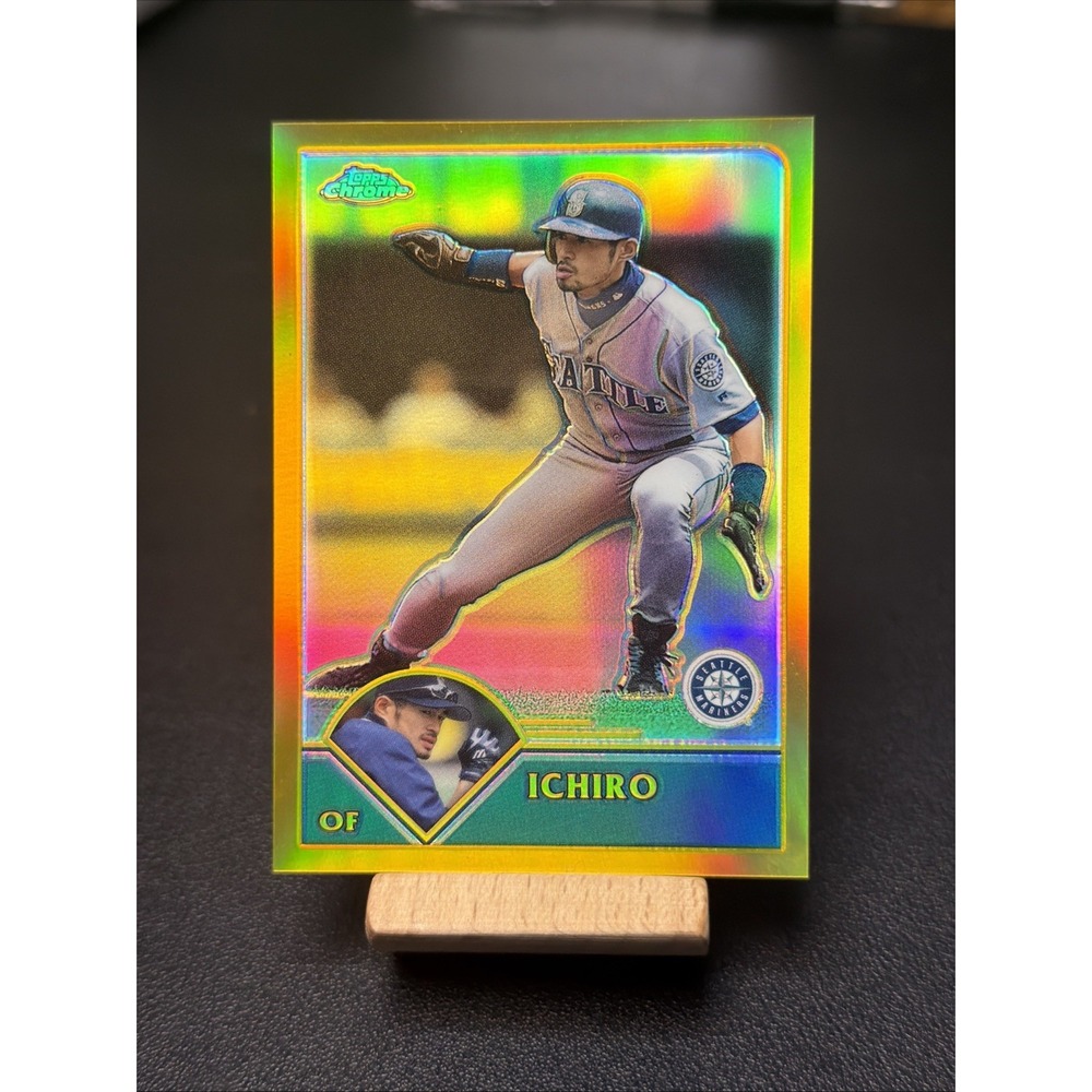 2003 Topps Chrome Ichiro Gold Refractor SN 219/449 Seattle Mariners #63 HOF GB